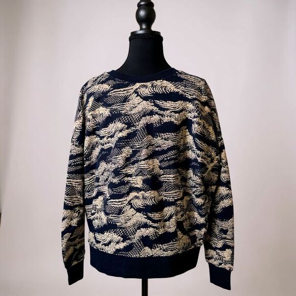 G-Star RAW Osaka Blue Lace Wave Sweatshirt Size Large NWT - Picture 2 of 6